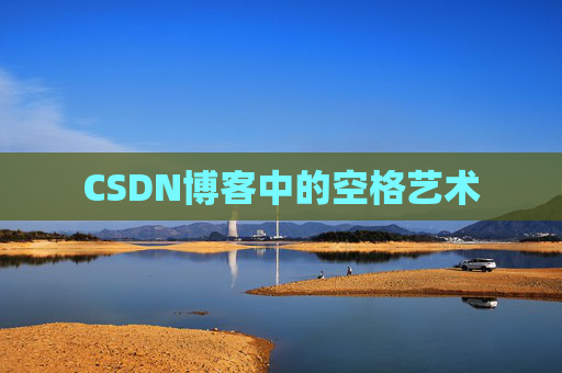 CSDN博客中的空格艺术